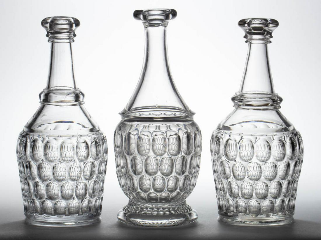 EARLY THUMBPRINT / ARGUS (OMN) QUART BAR DECANTERS, LOT (1 of 1)