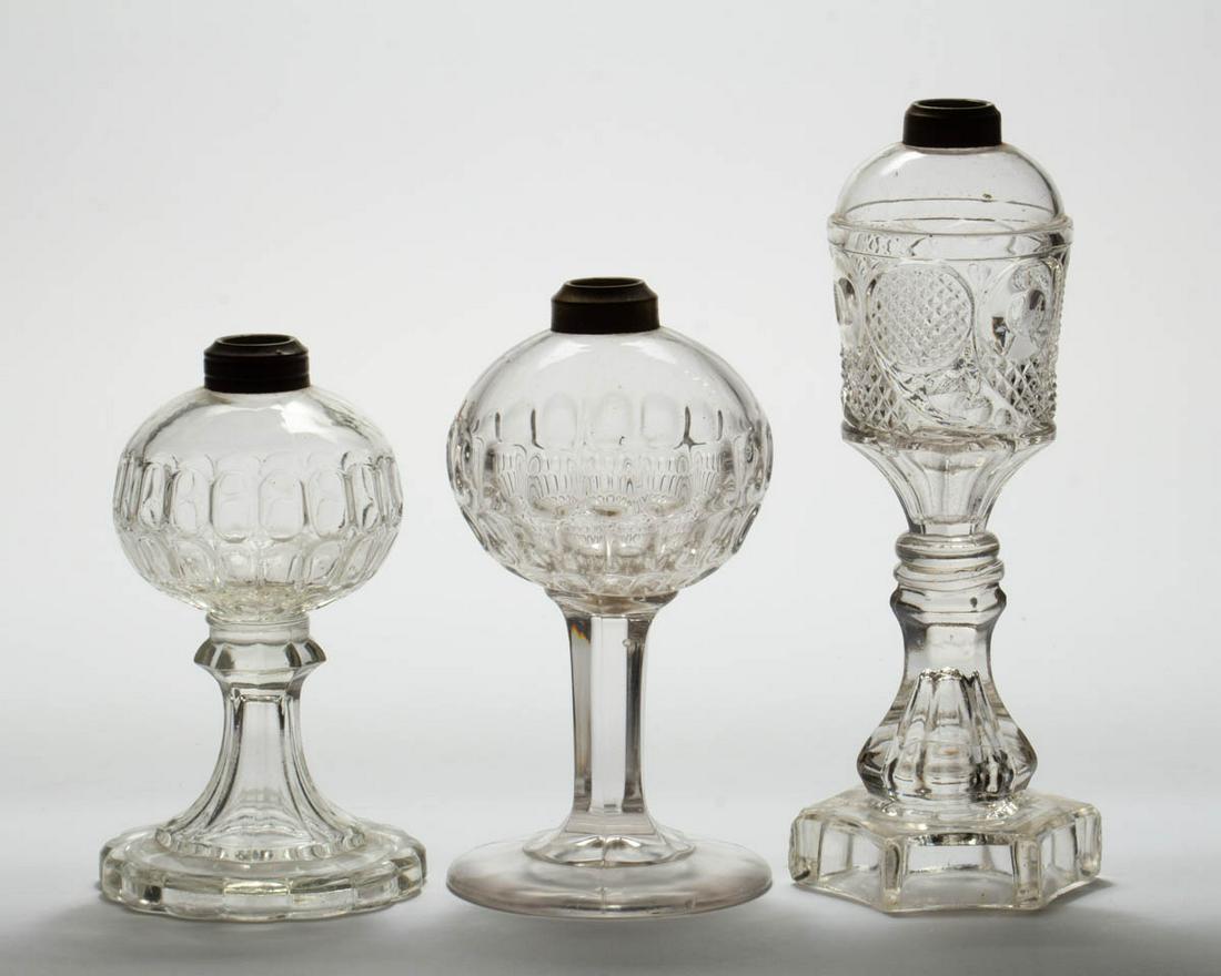 ASSORTED EAPG FLUID / EARLY KEROSENE STAND LAMPS, LOT (1 of 1)