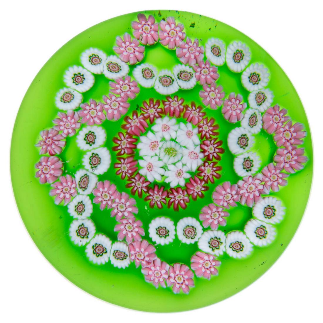 ANTIQUE CLICHY INTERLACED GARLAND MILLEFIORI ART GLASS (1 of 2)