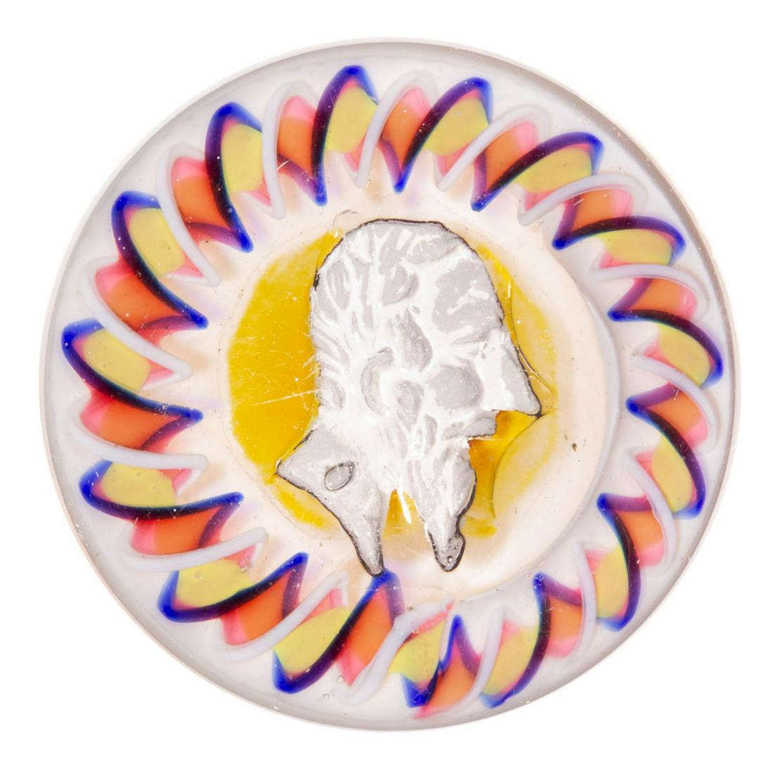 ANTIQUE VAL ST. LAMBERT SULPHIDE AND TORSADE ART GLASS (1 of 2)