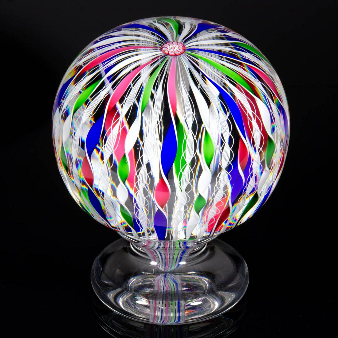 VINTAGE SAINT-LOUIS KING CROWN ART GLASS PEDESTAL (1 of 1)