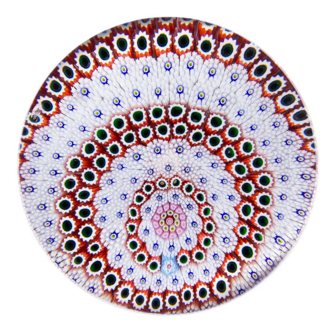 VINTAGE SAINT-LOUIS OFF-SET CONCENTRIC MILLEFIORI ART (1 of 2)