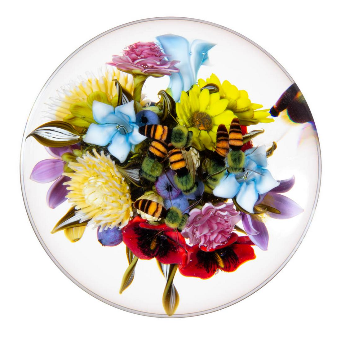 DAVID GRAEBER (AMERICAN, B. 1967) BOUQUET BEES LAMPWORK (1 of 3)