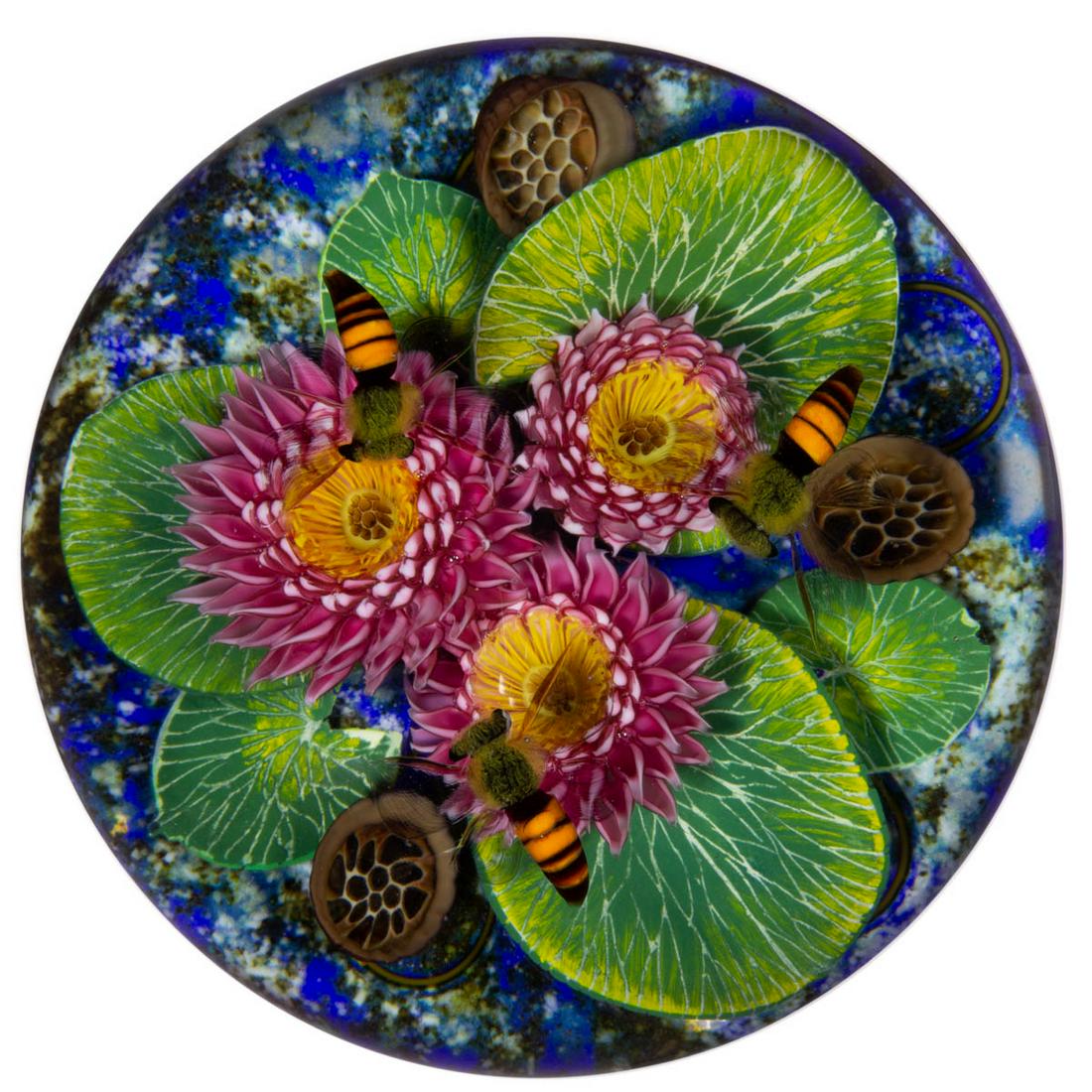 DAVID GRAEBER (AMERICAN, B. 1967) LOTUS AND BEES (1 of 2)