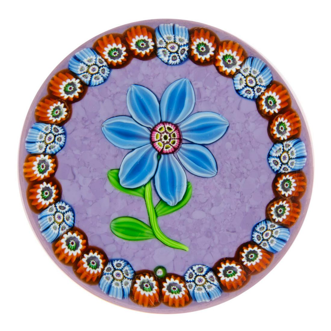 PAUL YSART (SCOTTISH, 1904-1979) SINGLE-FLOWER LAMPWORK (1 of 2)