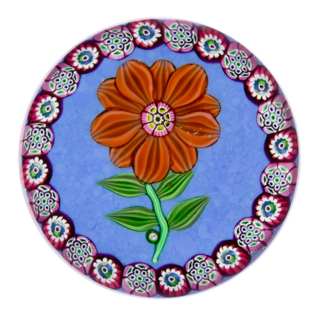 PAUL YSART (SCOTTISH, 1904-1979) FLORAL LAMPWORK AND (1 of 2)