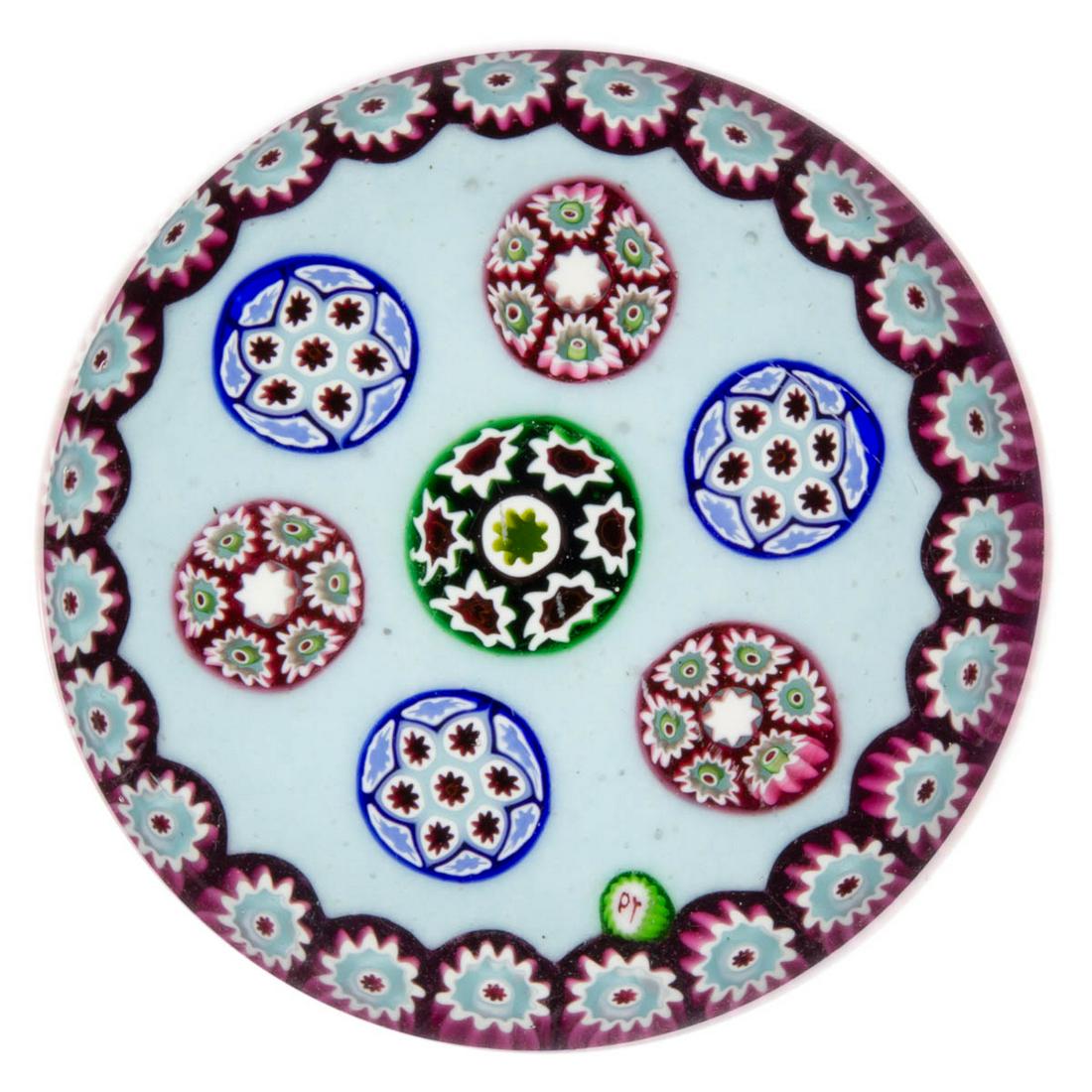 PAUL YSART (SCOTTISH, 1904-1979) CONCENTRIC MILLEFIORI (1 of 2)