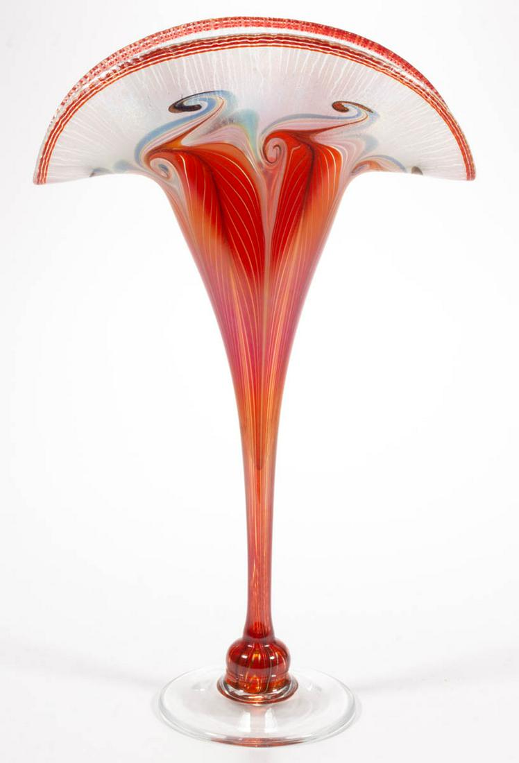 VANDERMARK PULLED FEATHER IRIDESCENT STUDIO ART GLASS (1 of 2)