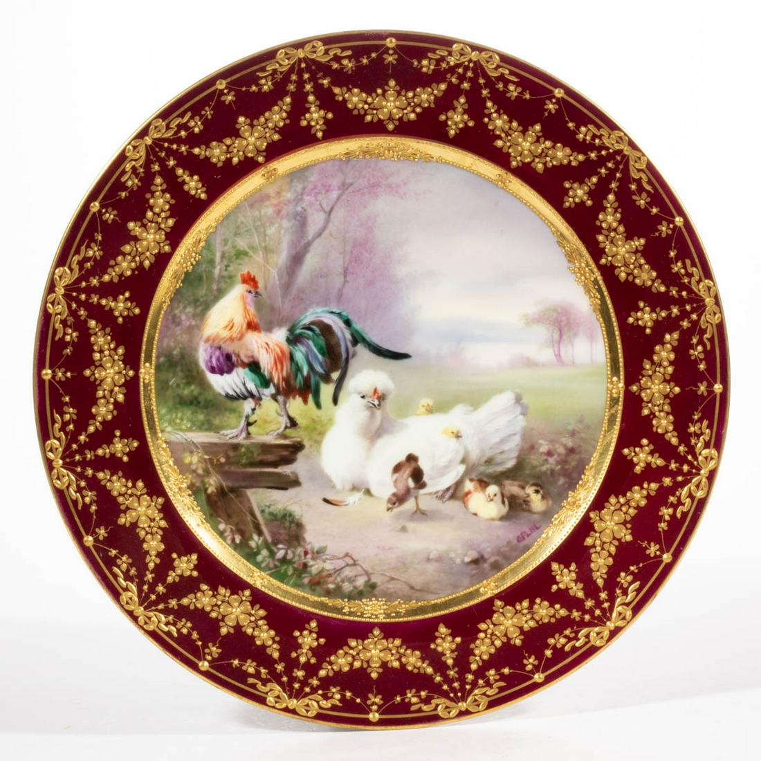 GERMAN ROYAL VIENNA SIGNED HAND-PAINTED PORCELAIN (1 of 2)