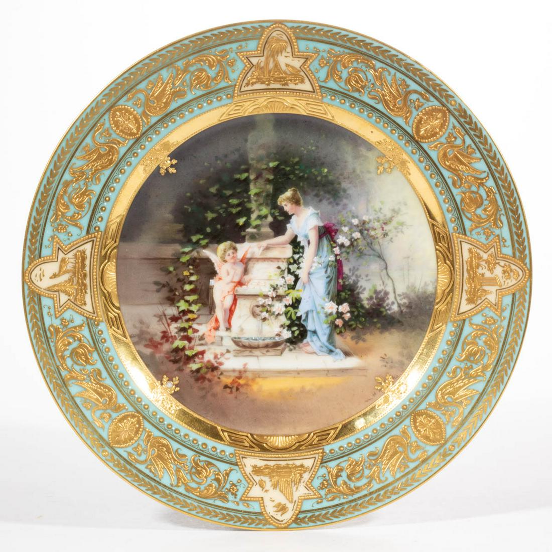 GERMAN ROYAL VIENNA SIGNED HAND-PAINTED PORCELAIN (1 of 2)