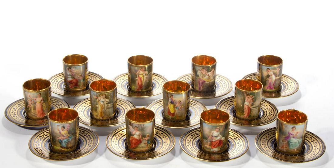 AUSTRIAN ROYAL VIENNA HAND-PAINTED SIGNED PORCELAIN (1 of 3)