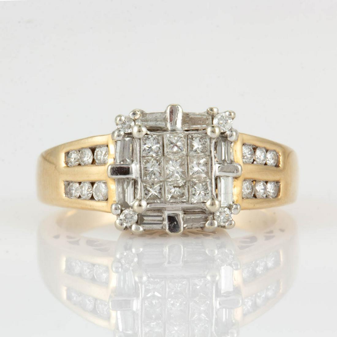 VINTAGE / CONTEMPORARY 14K GOLD AND DIAMOND LADY'S RING (1 of 3)