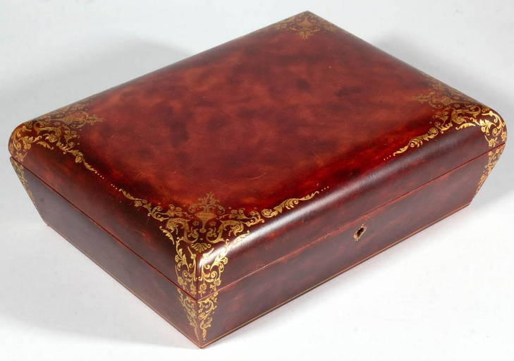 Vintage Italian Leather Jewelry Box