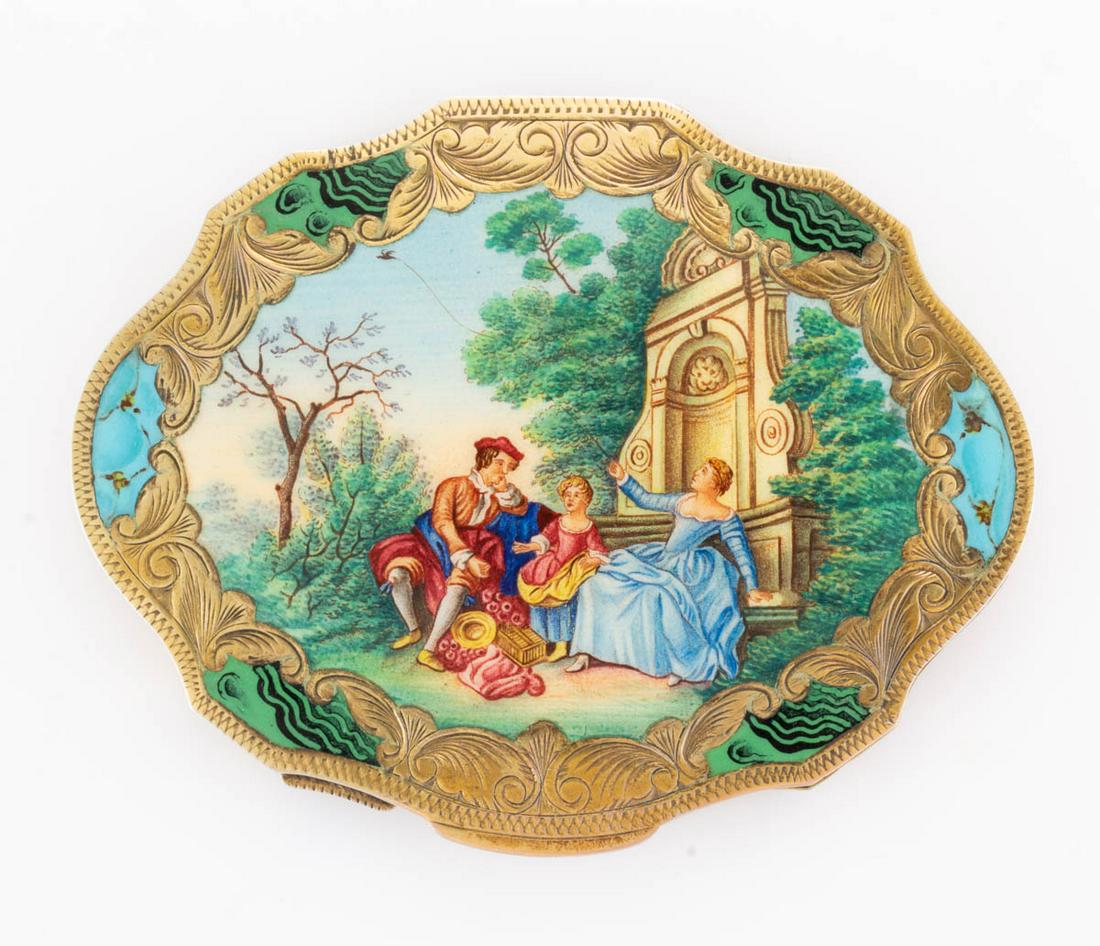 CASSETTI RENZO ATTRIBUTED ITALIAN ENAMELED AND GILT (1 of 3)