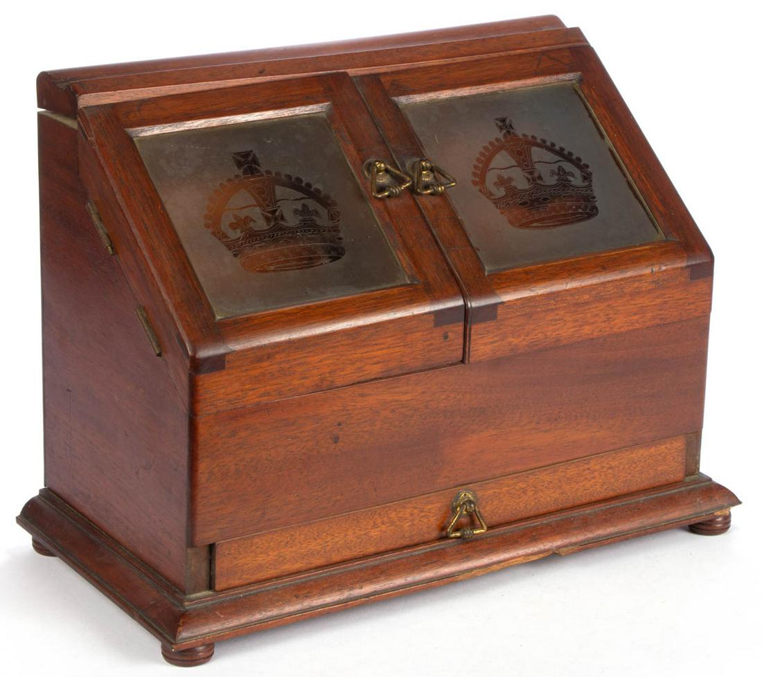 ENGLISH MAHOGANY LETTER BOX (1 of 3)