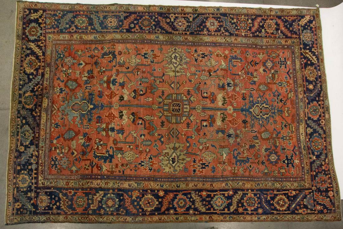 ANTIQUE PERSIAN HERIZ ORIENTAL ROOM-SIZE CARPET / RUG (1 of 6)