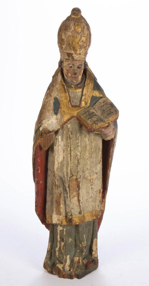 CONTINENTAL CARVED AND PAINTED WOOD SANTOS FIGURE (1 of 6)