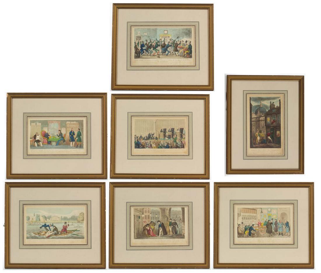 ANTIQUE TOM, JERRY, AND LOGIC PRINTS, LOT OF SEVEN (1 of 8)