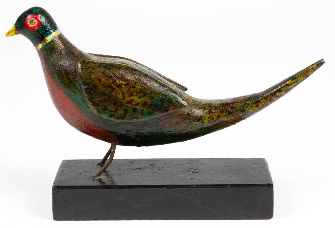 AMERICAN FOLK ART CARVED AND PAINTED FIGURE OF A (1 of 4)