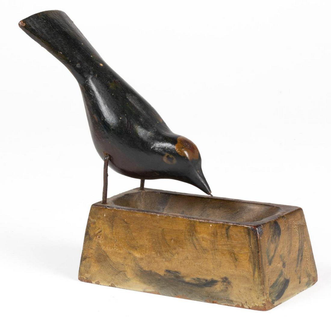 PENNSYLVANIA FOLK ART CARVED AND PAINTED FIGURAL MATCH (1 of 6)