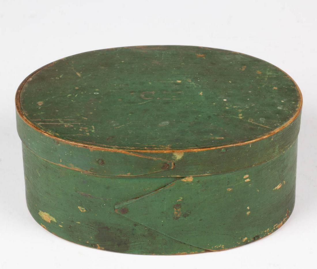 HINGHAM, MASSACHUSETTS PAINTED BENTWOOD PANTRY BOX (1 of 8)