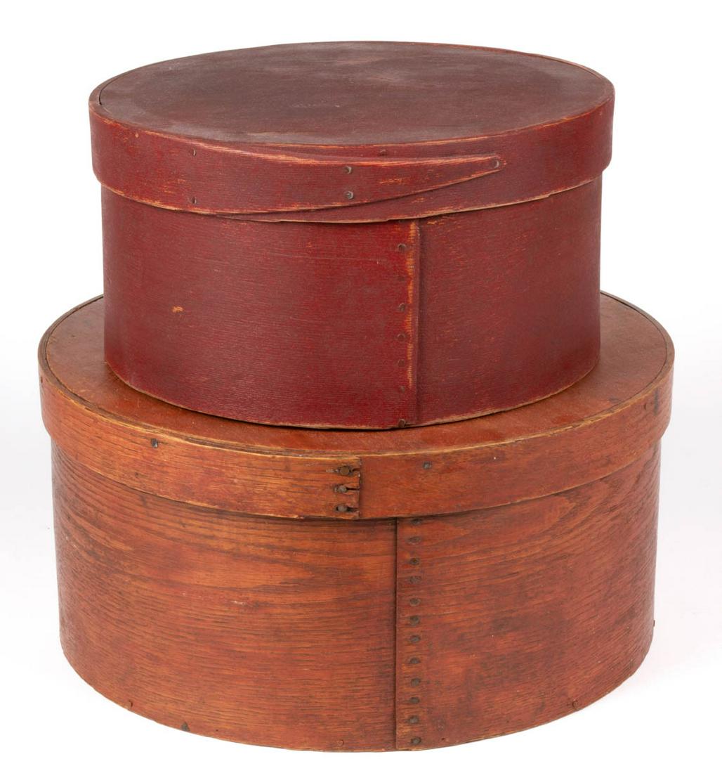 AMERICAN PAINTED BENTWOOD PANTRY BOXES, LOT OF TWO (1 of 6)