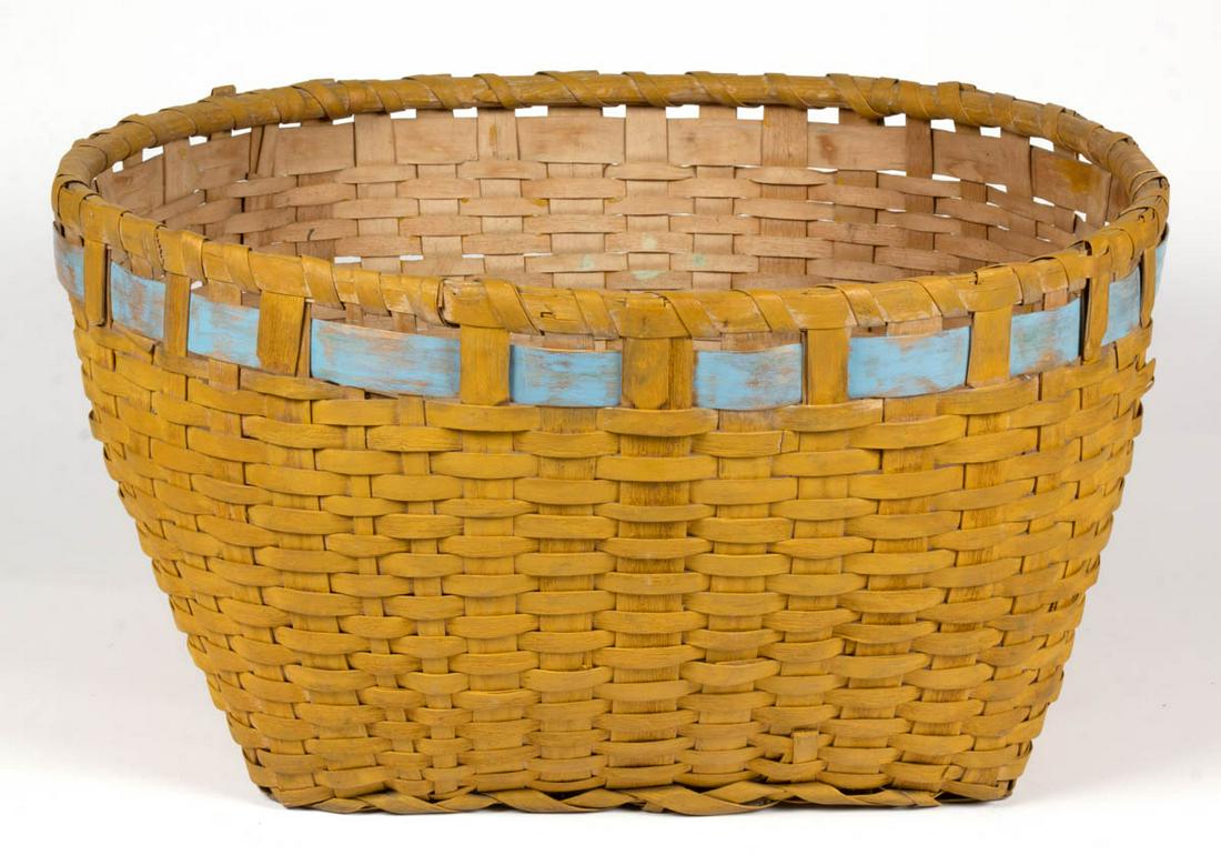 NEW ENGLAND PAINTED WOVEN-SPLINT BASKET (1 of 5)
