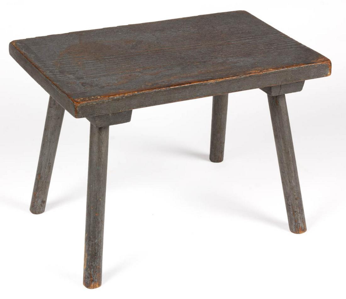 VIRGINIA PAINTED WHITE OAK / HICKORY FOOT STOOL (1 of 5)