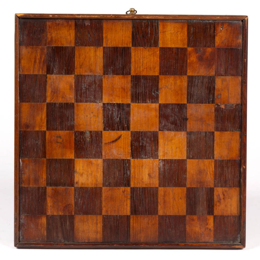 AMERICAN PAINT-DECORATED GAMEBOARD (1 of 2)