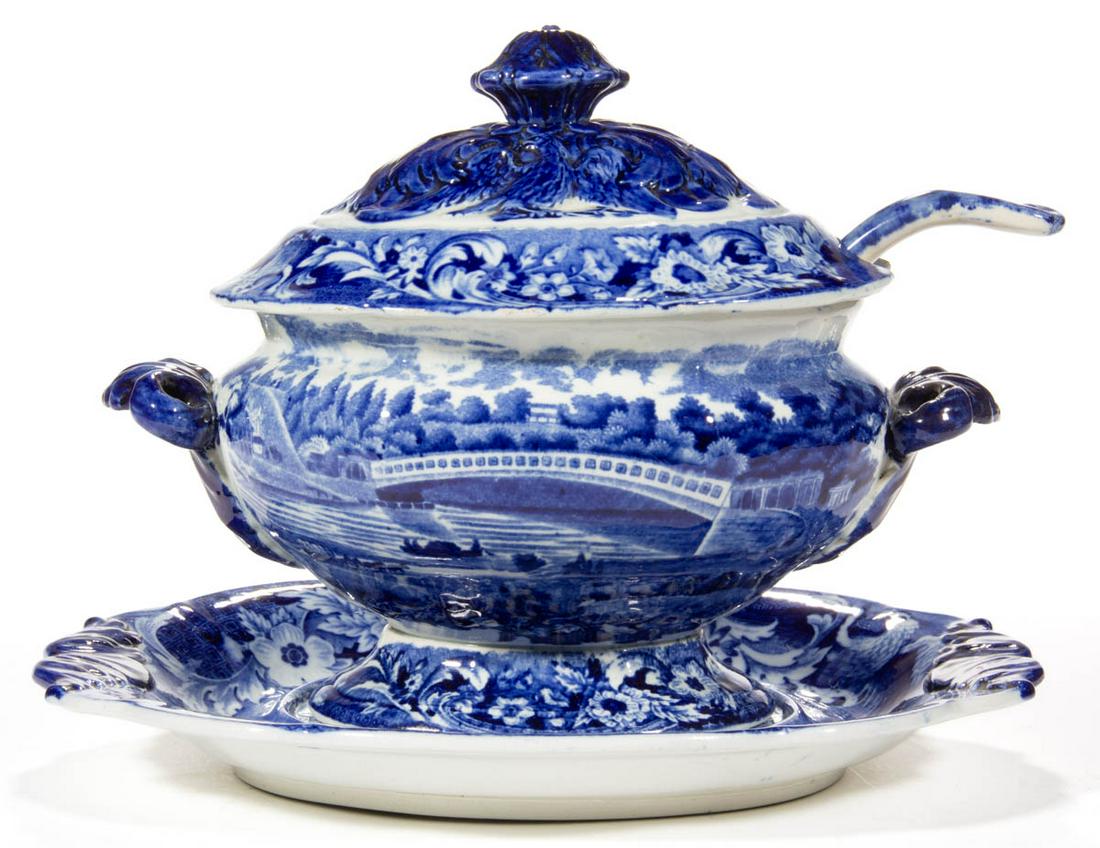 STAFFORDSHIRE AMERICAN VIEW TRANSFER-PRINTED CERAMIC (1 of 5)