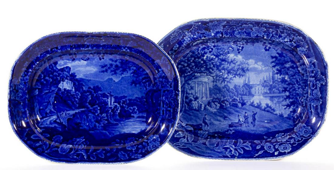 STAFFORDSHIRE FRENCH VIEW TRANSFER-PRINTED CERAMIC (1 of 5)