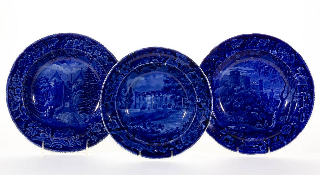 STAFFORDSHIRE FRENCH VIEW TRANSFER-PRINTED CERAMIC SOUP (1 of 5)