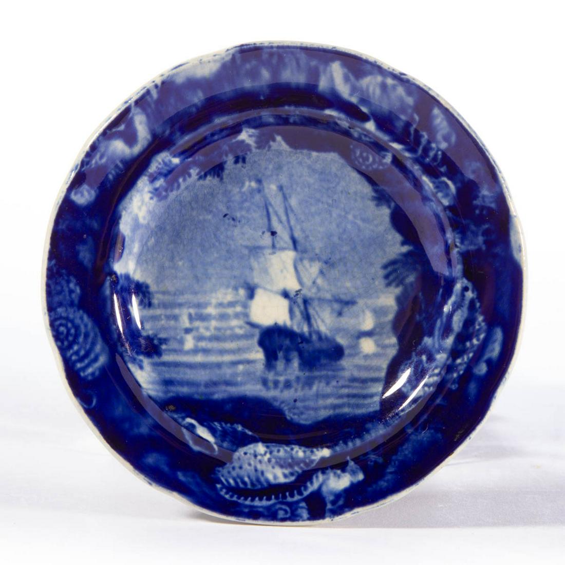 STAFFORDSHIRE BOAT / NAUTICAL MOTIF TRANSFER-PRINTED (1 of 2)