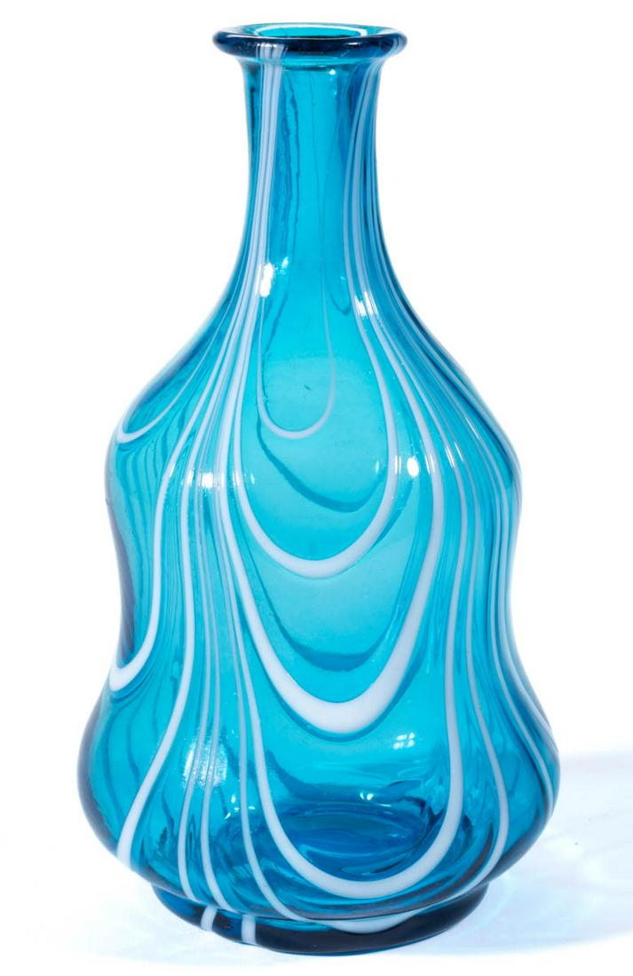 FREE-BLOWN MARBRIE LOOP BOTTLE (1 of 1)