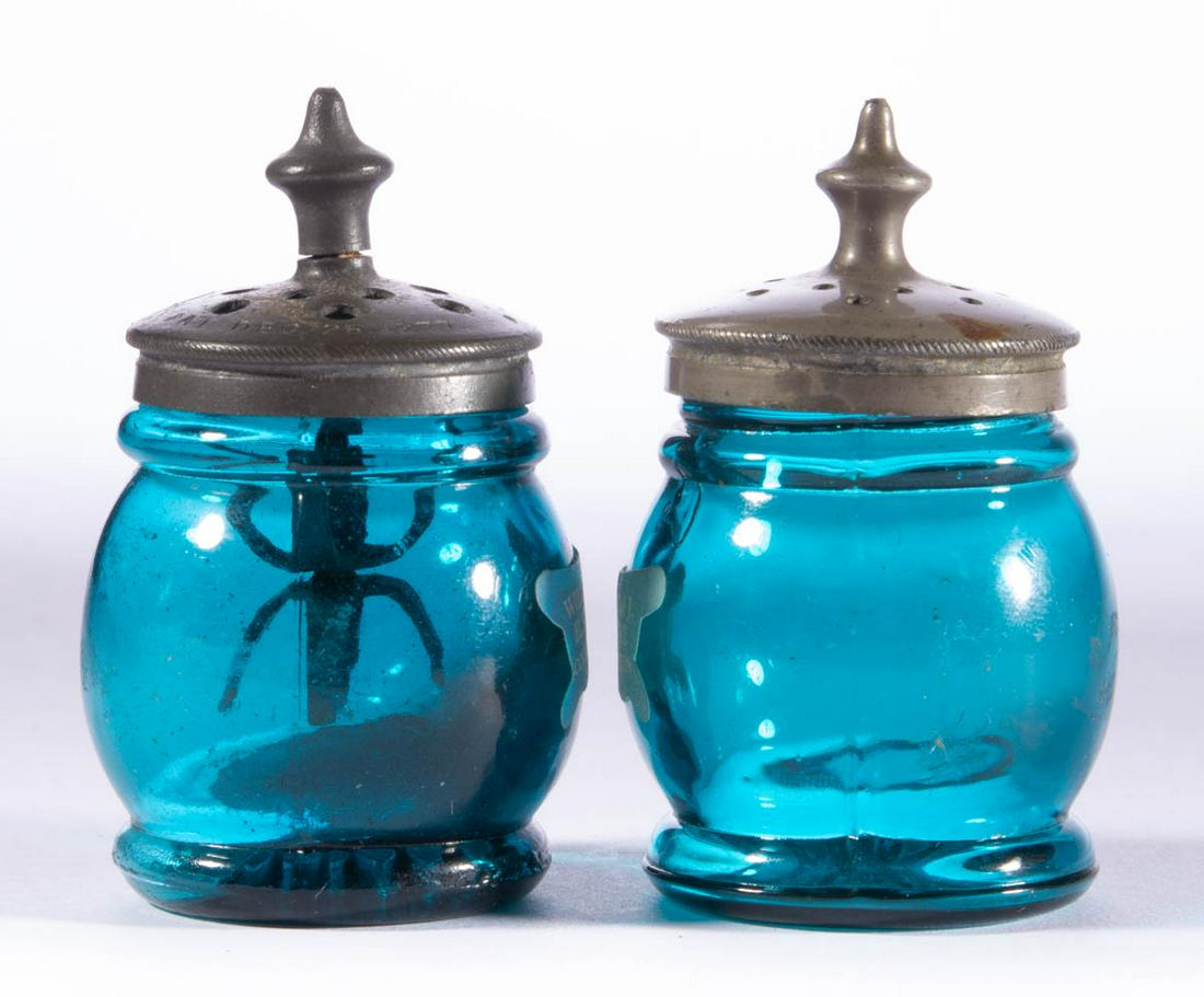 BLOWN-MOLDED CHRISTMAS SALT AND PEPPER SHAKERS (1 of 1)