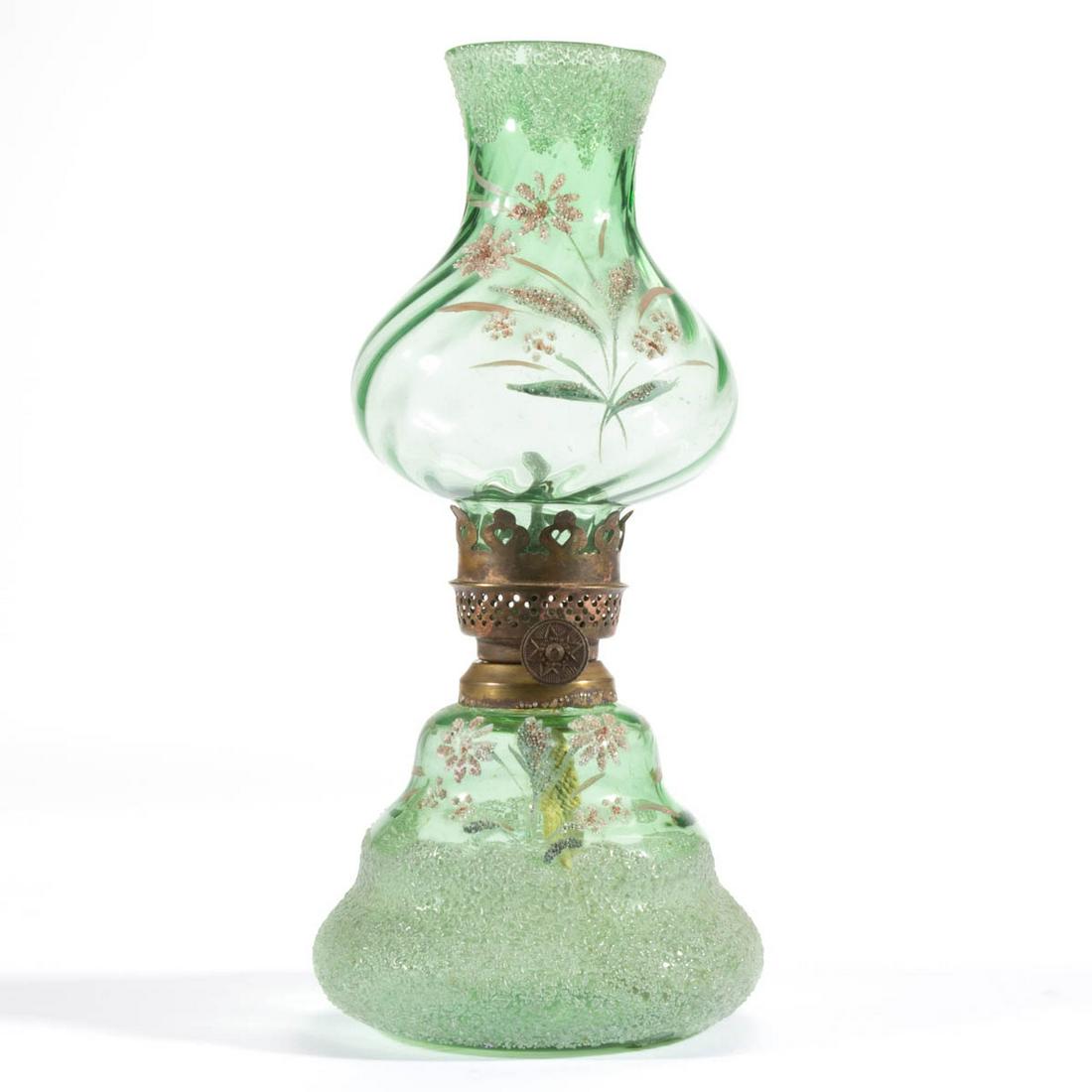 VICTORIAN DECORATED SWIRL-OPTIC MINIATURE LAMP (1 of 1)