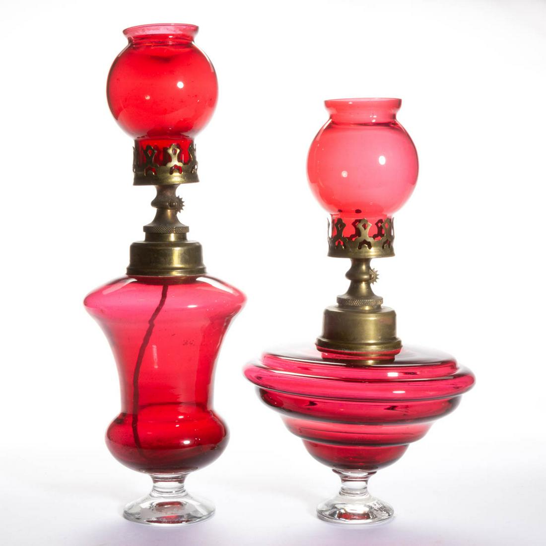 ASSORTED FRENCH GLASS CIGAR / MINIATURE LAMPS, LOT OF (1 of 1)