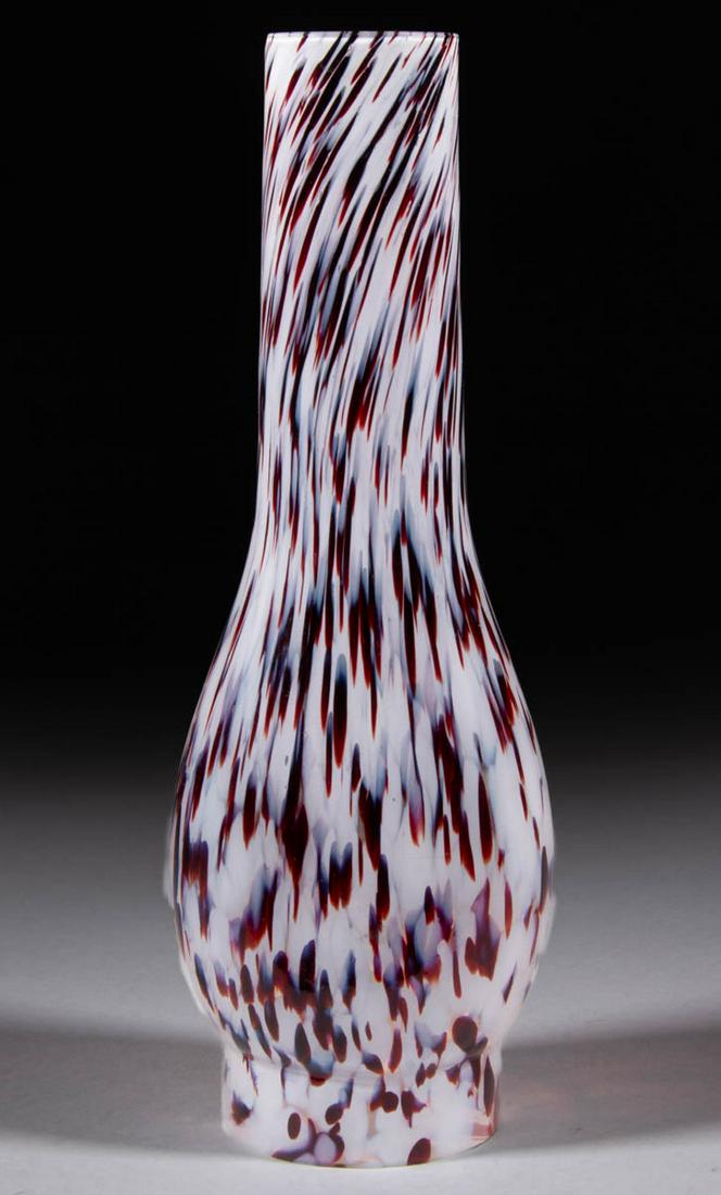 BLOWN AND SPATTER GLASS SLIP CHIMNEY (1 of 1)