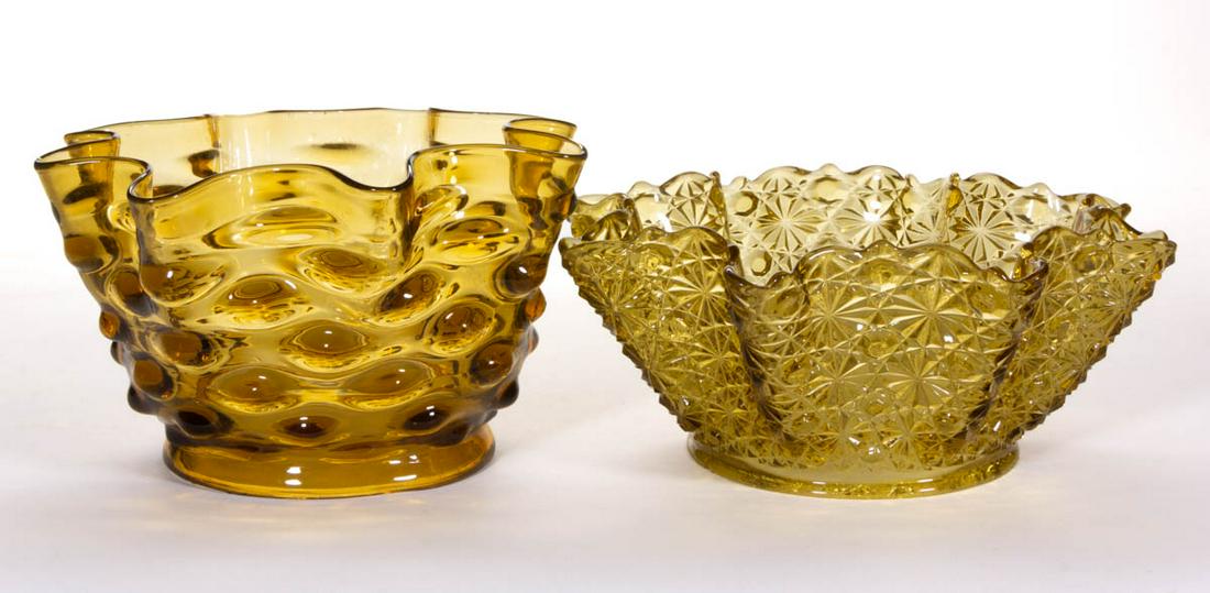 ASSORTED GLASS GAS LAMP SHADES, LOT OF TWO (1 of 1)