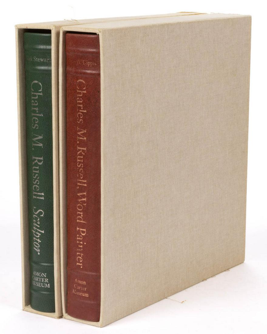 CHARLES RUSSELL WESTERN ART REFERENCE VOLUMES, LOT OF: CHARLES RUSSELL WESTERN ART REFERENCE VOLUMES, LOT OF TWO, comprising Dippie (ed.), "Charles M. Russell, Word Painter: Letters, 1887-1926", #156 of 200 copies, signed; Stewert, "Charles M. Russell, Sc