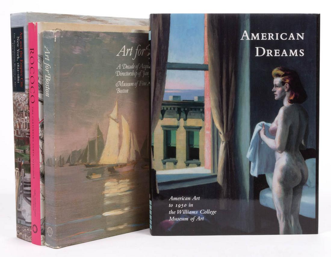 FINE AND DECORATIVE ARTS REFERENCE VOLUMES, LOT OF FOUR: FINE AND DECORATIVE ARTS REFERENCE VOLUMES, LOT OF FOUR, including Coffin, et al., "Rococo: The Continuing Curve, 1730-2008", New York: Cooper-Hewitt, National Design Museum, 2008; and Voorsanger and 