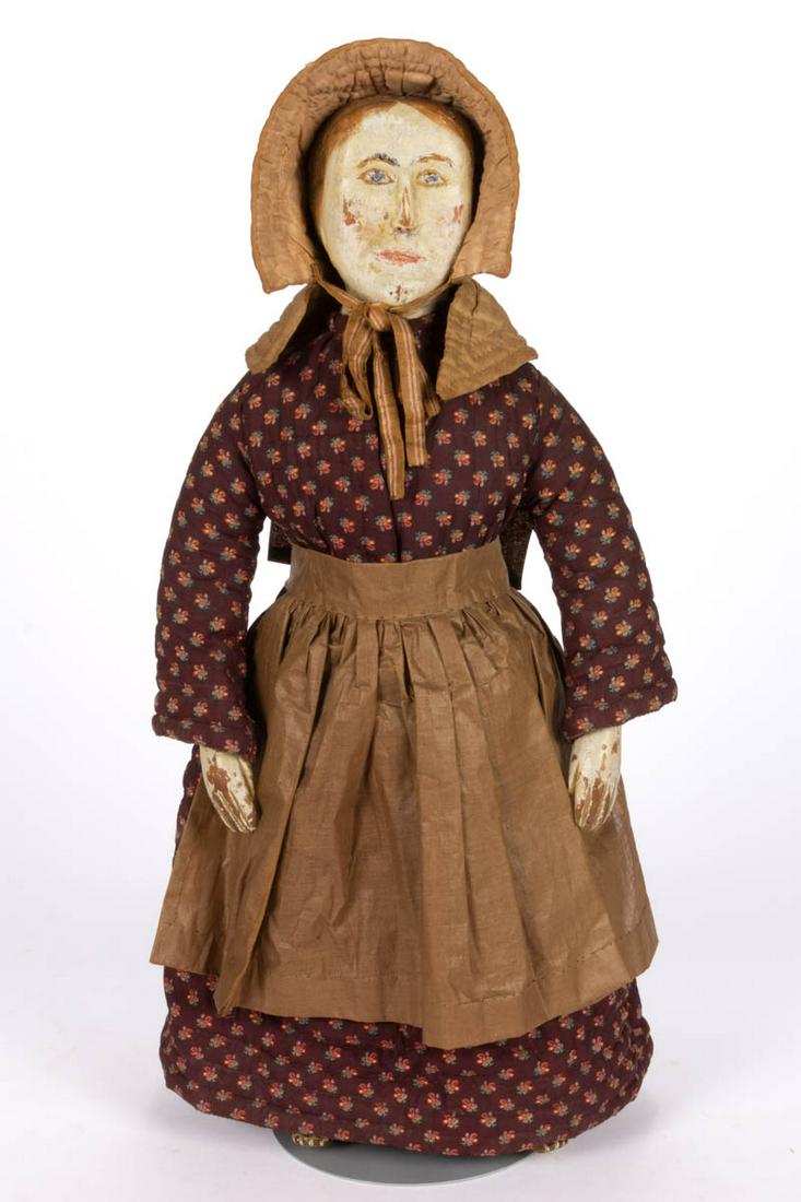 MIDWESTERN FOLK ART CARVED AND PAINTED WOODEN PIONEER (1 of 7)