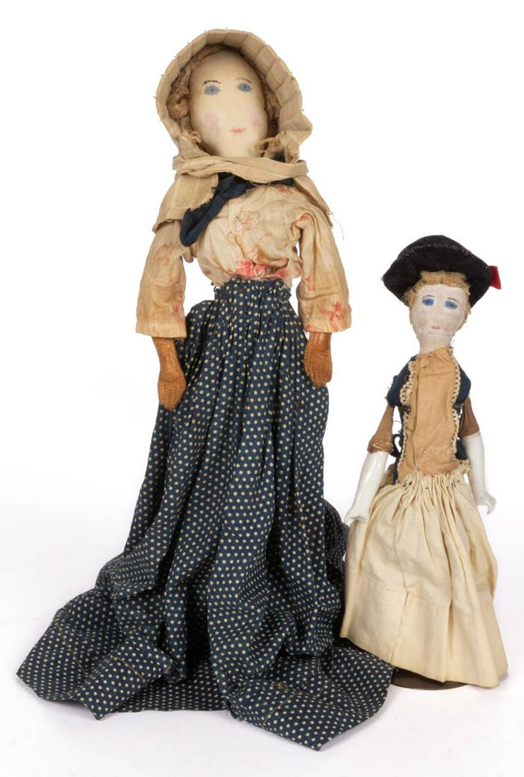 ANN MARTIN "MARTIN LADIES" PAINT-DECORATED CLOTH LADY (1 of 5)