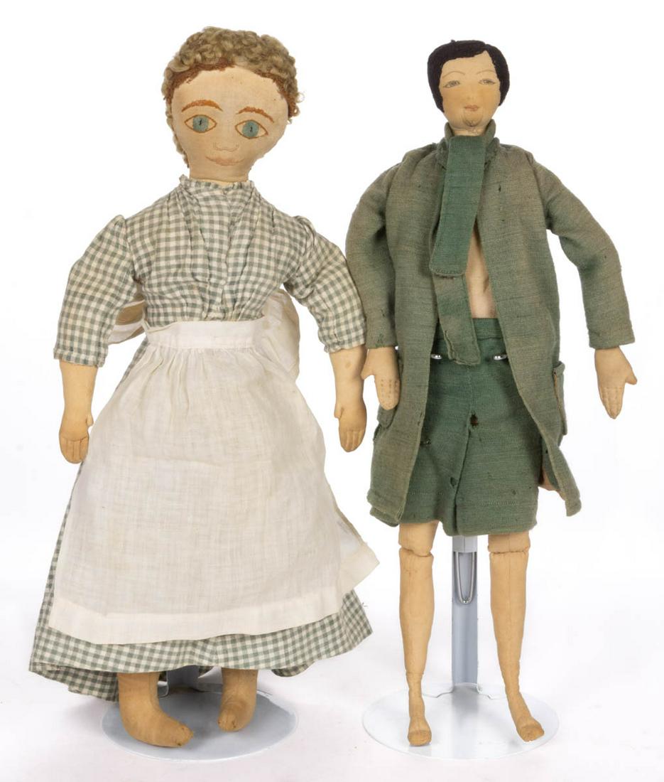 ASSORTED CLOTH LADY DOLLS, LOT OF TWO (1 of 4)