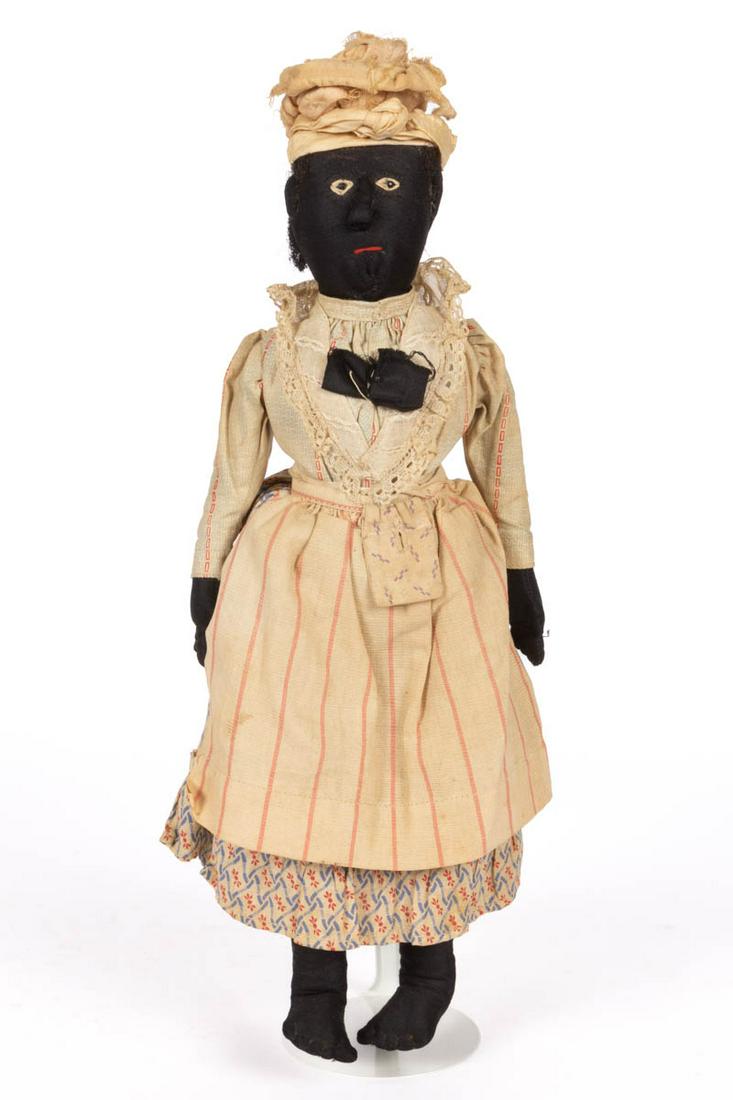 SOUTHERN FOLK ART BLACK AMERICANA CLOTH DOMESTIC LADY (1 of 4)