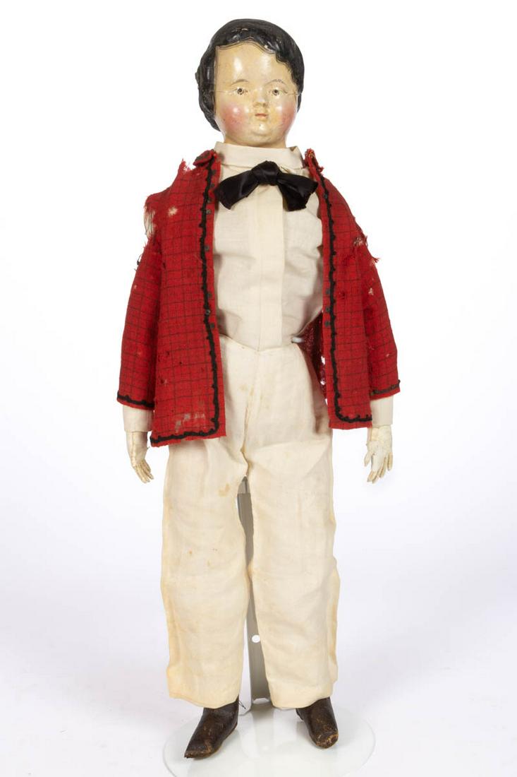 PAPIER-MACHE / COMPOSITION BOY DOLL (1 of 7)