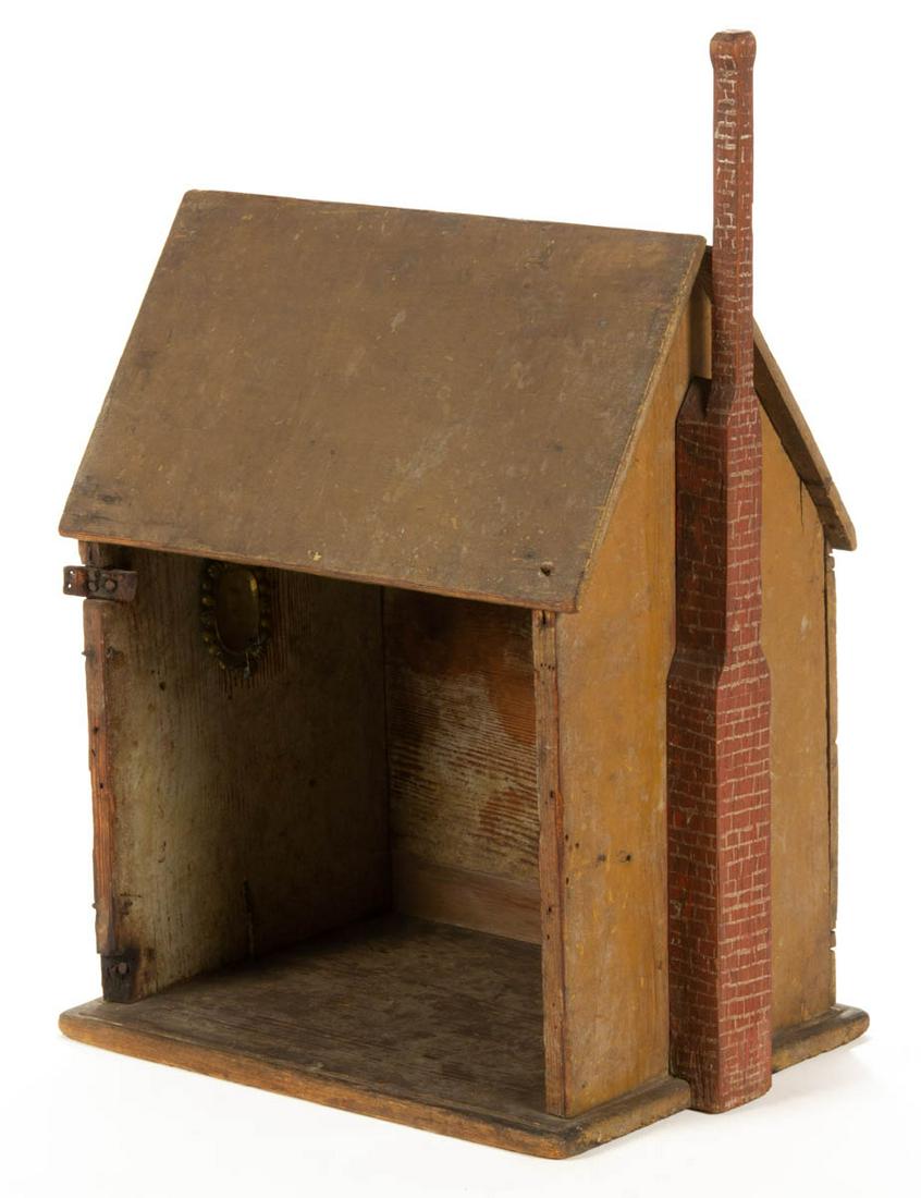 TIDEWATER MARYLAND OR VIRGINIA FOLK ART PAINTED YELLOW (1 of 2)