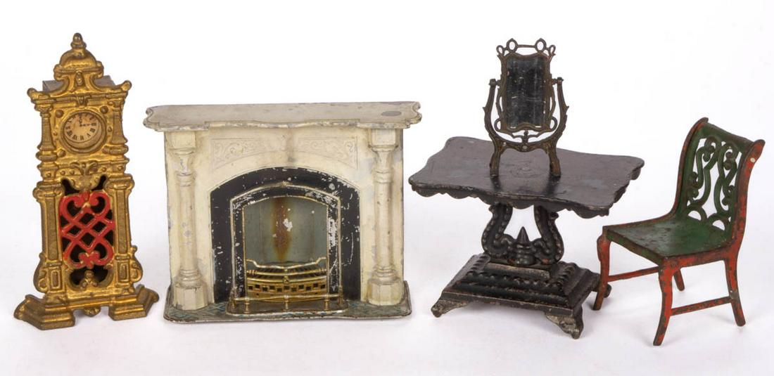 ASSORTED DOLLHOUSE / MINIATURE CAST-IRON AND WHITE (1 of 3)