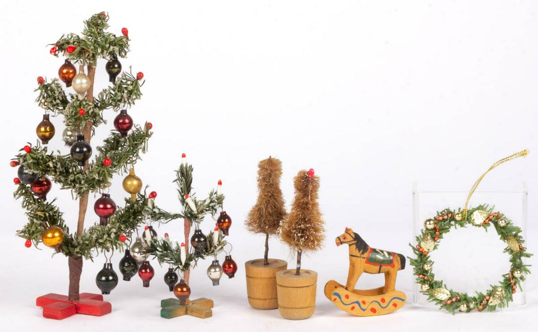 GERMAN AND OTHER DOLLHOUSE / MINIATURE CHRISTMAS TREES (1 of 3)