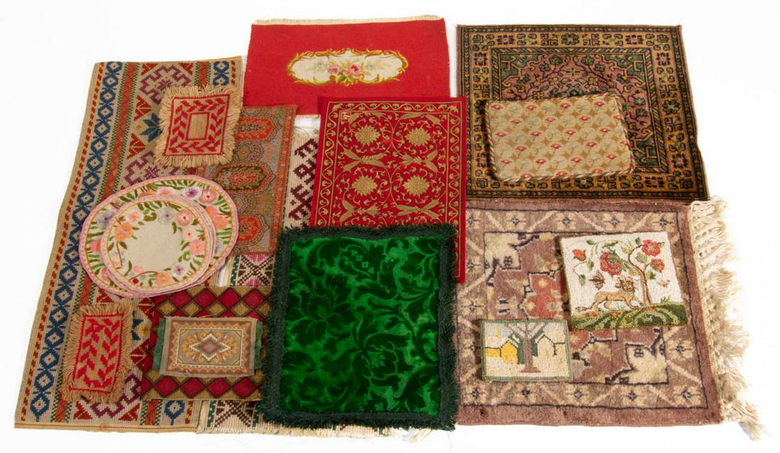ASSORTED DOLLHOUSE / MINIATURE RUGS AND MATS, LOT OF 18 (1 of 4)